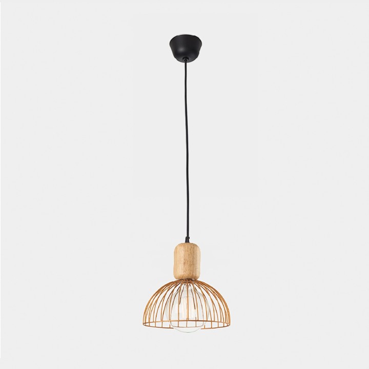 Lámpara Colgante Contrast ø247mm E27 60W Madera clara Leds C4 00-6415-93-F5