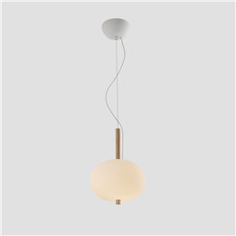 Lámpara Colgante Ilargi Ø230 LED 8.5W 716lm 2700K Madera clara Leds C4 00-6452-93-F9