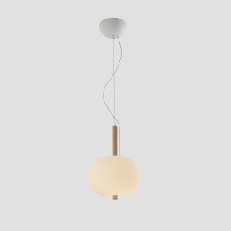 Lámpara Colgante Ilargi Ø230 LED 8.5W 716lm 2700K Madera clara Leds C4 00-6454-93-F9