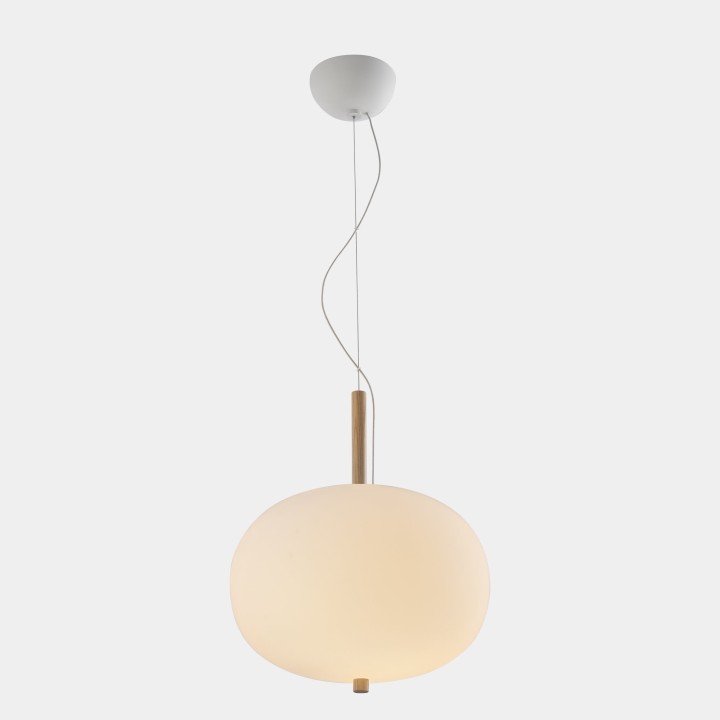 Lámpara Colgante Ilargi Ø395 LED 21.4W 1684lm 2700K Madera clara Leds C4 00-6458-93-F9