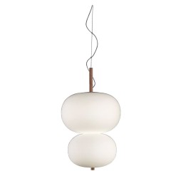 Lámpara Colgante Ilargi Doble Lamp LED 36.1W 2048lm 2700K Madera clara Leds C4 00-6461-93-F9
