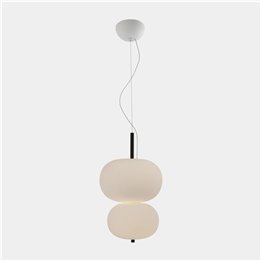 Lámpara Colgante Ilargi Doble Lamp LED 36.1W 2048lm 2700K Madera Oscura Leds C4 00-6463-92-F9