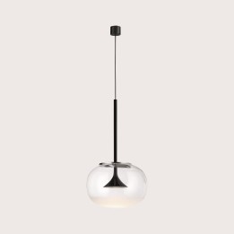 Lámpara Colgante Alive Single with glass difusor LED 6.9W 454lm 2700K Negro Leds C4 00-6671-05-F1