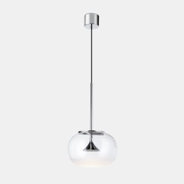 Lámpara Colgante Alive Single with glass difusor LED 6.9W 454lm 2700K Cromo Leds C4 00-6671-21-F1