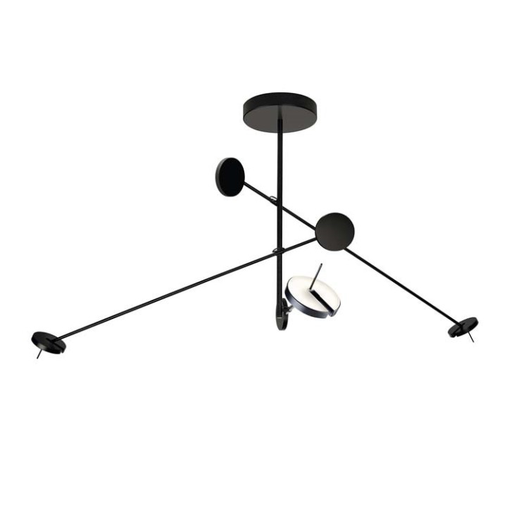 Lámpara Colgante Invisible Triplex LED 27W 1488lm 2700K Negro Leds C4 00-7384-05-05