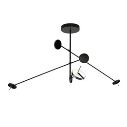 Lámpara Colgante Invisible Triplex LED 27W 1488lm 2700K Negro Leds C4 00-7385-05-05