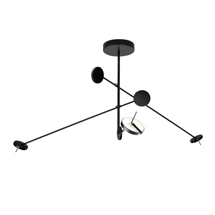 Lámpara Colgante Invisible Triplex LED 27W 1488lm 2700K Negro Leds C4 00-7385-05-05