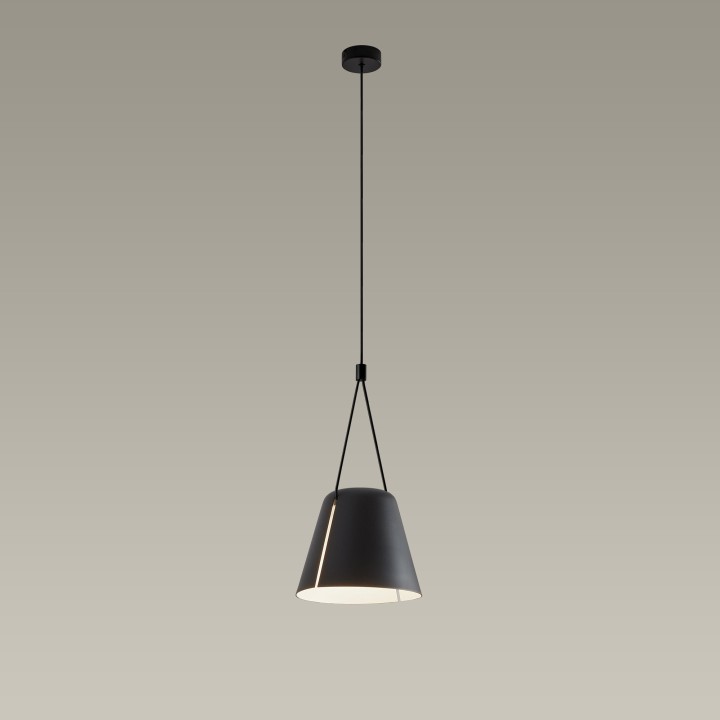 Lámpara Colgante Attic Conic Shape E27 23W Negro Leds C4 00-7389-05-05