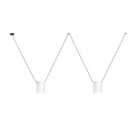 Lámpara Colgante Attic Double Rectangular Shape E27 23W Negro Leds C4 00-7396-05-14