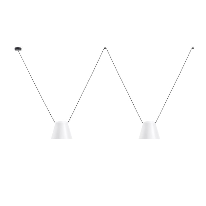 Lámpara Colgante Attic Triple Conic Shape E27 23W Negro Leds C4 00-7401-05-14