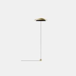 Lámpara Pie de salon Noway Double Screen Counterweight LED 18W 3000K Oro mate 495lm Leds C4 00-7977-DN-DN