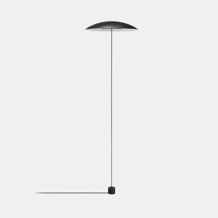 Lámpara Pie de salon Noway Single Screen Counterweight LED 18W 3000K Negro 791lm Leds C4 00-7980-05-05