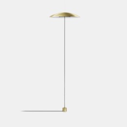 Lámpara Pie de salon Noway Single Screen Counterweight LED 18W 3000K Oro mate 791lm Leds C4 00-7980-DN-DN