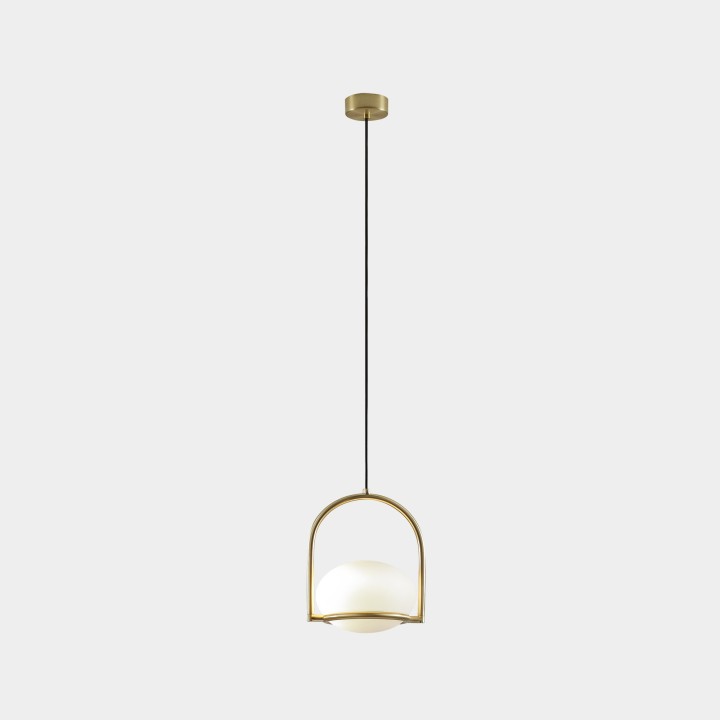 Lámpara Colgante Coco Single E14 7W Oro pintado Leds C4 00-7984-ET-M1