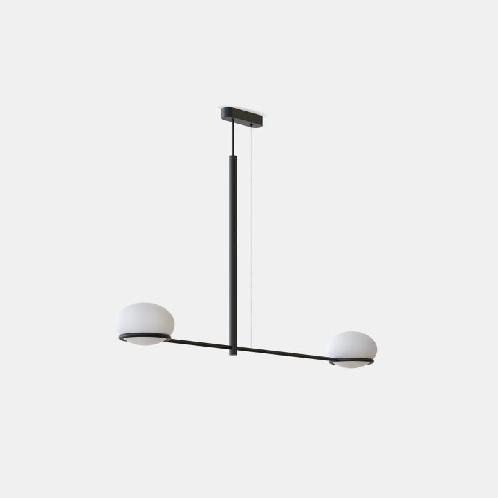Lámpara Colgante Coco Double E14 7W Negro Leds C4 00-7985-05-M1