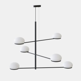 Lámpara Colgante Coco Chandelier E14 42W Negro Leds C4 00-7986-05-M1