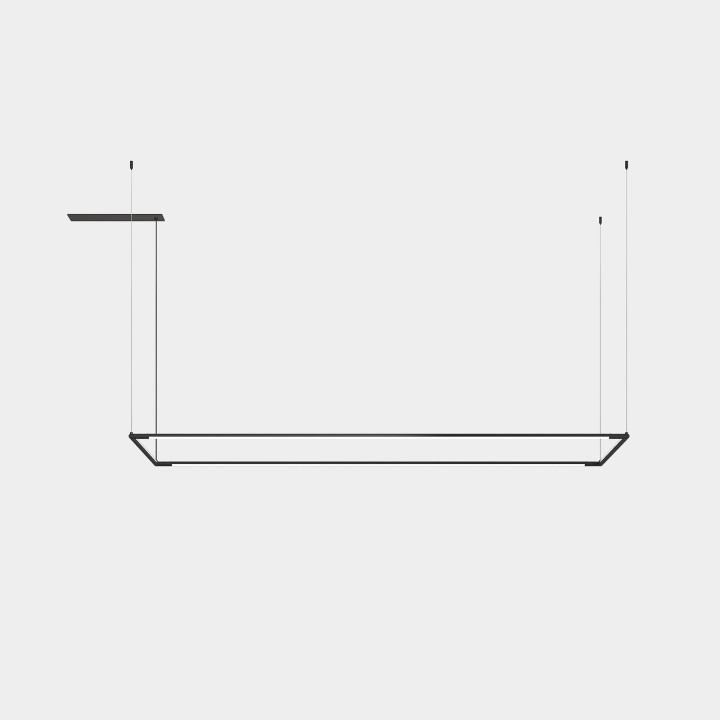 Lámpara Colgante Tubs Modular LED 107.2W 3936lm 3000K Negro Leds C4 00-8261-05-M1