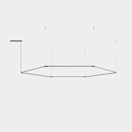 Lámpara Colgante Tubs Modular LED 231W 8434lm 3000K Negro Leds C4 00-8278-05-M1