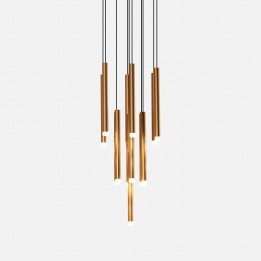 Lámpara Colgante Candle 14 Bodies Chandelier LED 40.3W 2194lm 2700K Negro Leds C4 00-8320-60-27