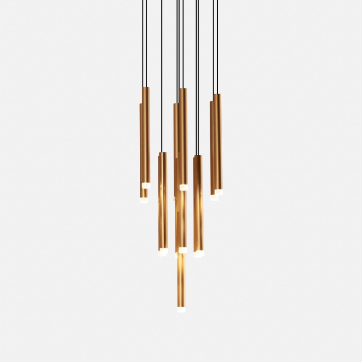 Lámpara Colgante Candle 14 Bodies Chandelier LED 40.3W 2194lm 2700K Negro Leds C4 00-8320-60-27