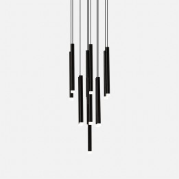 Lámpara Colgante Candle 14 Bodies Chandelier LED 40.3W 2194lm 2700K Negro Leds C4 00-8320-60-60