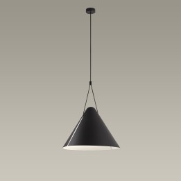Lámpara Colgante Super Attic Conic Shape E27 23W Negro Leds C4 00-8348-05-05