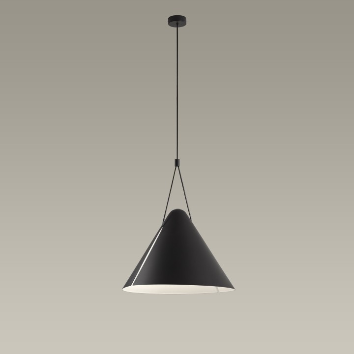 Lámpara Colgante Super Attic Conic Shape E27 23W Negro Leds C4 00-8348-05-05