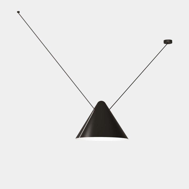 Lámpara Colgante Super Attic Conic Shape V 2250mm E27 23W Negro Leds C4 00-8364-05-05