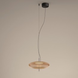 Lámpara Colgante Plat Surface LED LED 10.510.5W 2700K Negro 743lm Leds C4 00-8403-05-15