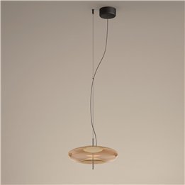 Lámpara Colgante Plat Surface LED LED 10.510.5W 2700K Negro 743lm Leds C4 00-8404-05-15