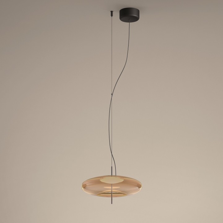 Lámpara Colgante Plat Recessed LED LED 10.510.5W 2700K Negro 743lm Leds C4 00-8406-05-15