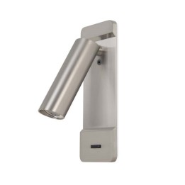 Luz de lectura Lire Switch LED 2.2W 2700K Níquel satinado 125lm Leds C4 05-6024-81-81