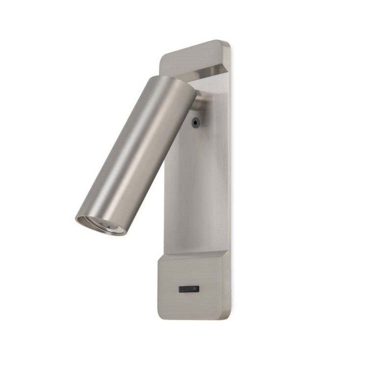 Luz de lectura Lire Switch LED 2.2W 2700K Níquel satinado 125lm Leds C4 05-6024-81-81