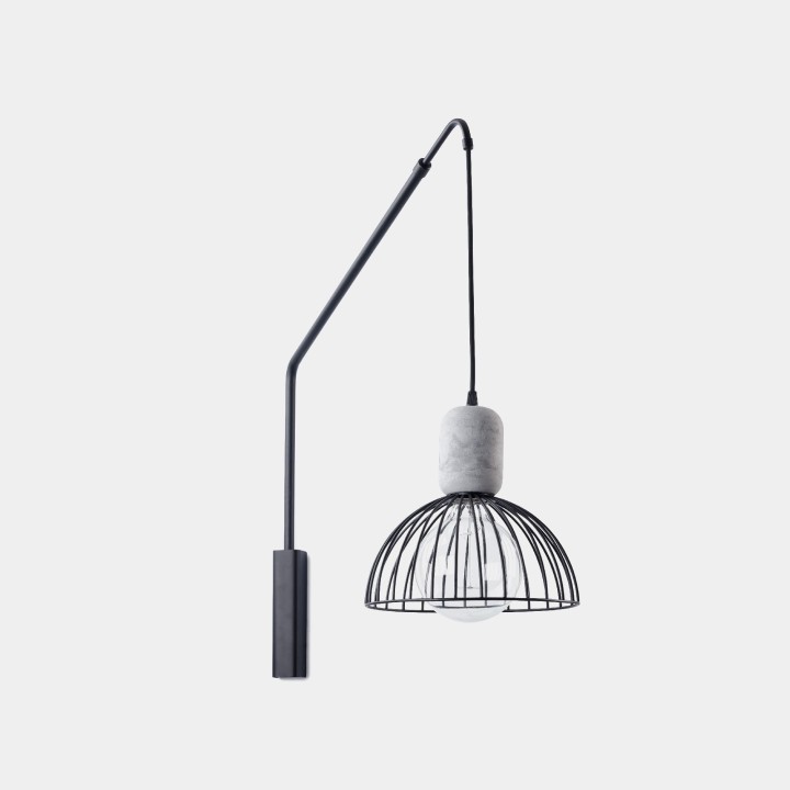 Aplique Contrast ø247mm E27 60W Cemento Leds C4 05-6415-DC-05