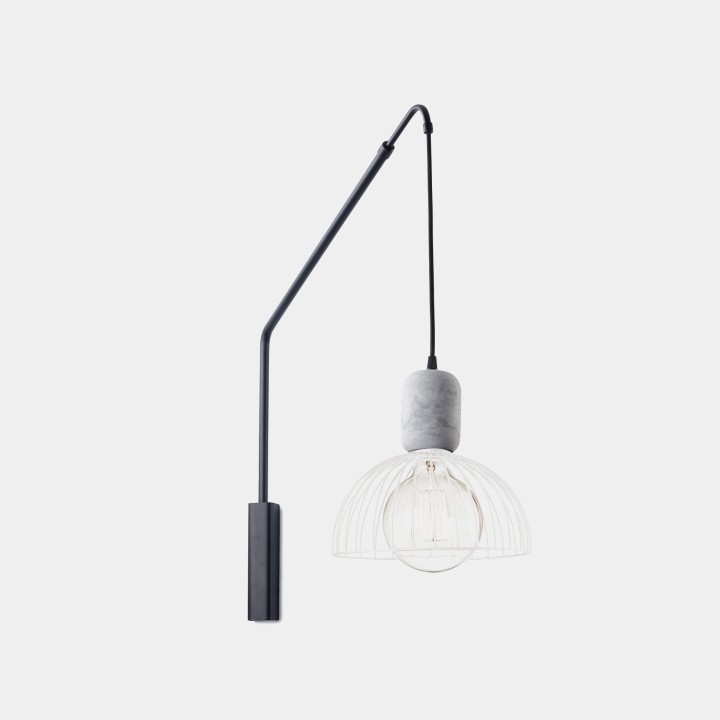 Aplique Contrast ø247mm E27 60W Cemento Leds C4 05-6415-DC-14