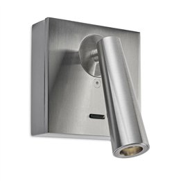 Luz de lectura Gamma Mix&Match Square LED 2.2W 2700K Níquel satinado 137lm Leds C4 05-6420-81-81