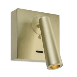 Luz de lectura Gamma Mix&Match Square LED 2.2W 2700K Oro mate 137lm Leds C4 05-6420-DN-DN