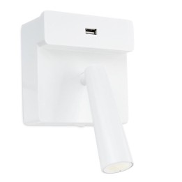 Luz de lectura Gamma USB LED 2.2W 2700K Blanco 137lm Leds C4 05-6424-14-14
