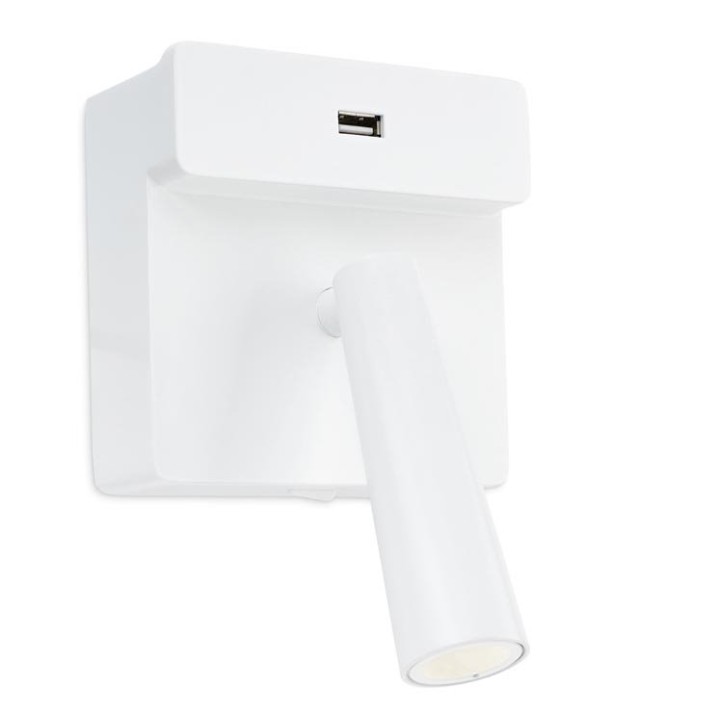 Luz de lectura Gamma USB LED 2.2W 2700K Blanco 137lm Leds C4 05-6424-14-14