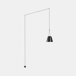 Aplique Attic Conic Shape E27 23W Negro Leds C4 05-7389-05-05