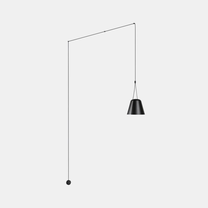 Aplique Attic Conic Shape E27 23W Negro Leds C4 05-7389-05-05