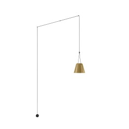 Aplique Attic Conic Shape E27 23W Negro Oro Leds C4 05-7389-05-DL