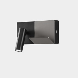 Luz de lectura E-lamp Mini LED 2.1W 2700K Negro 137lm Leds C4 05-8329-05-81