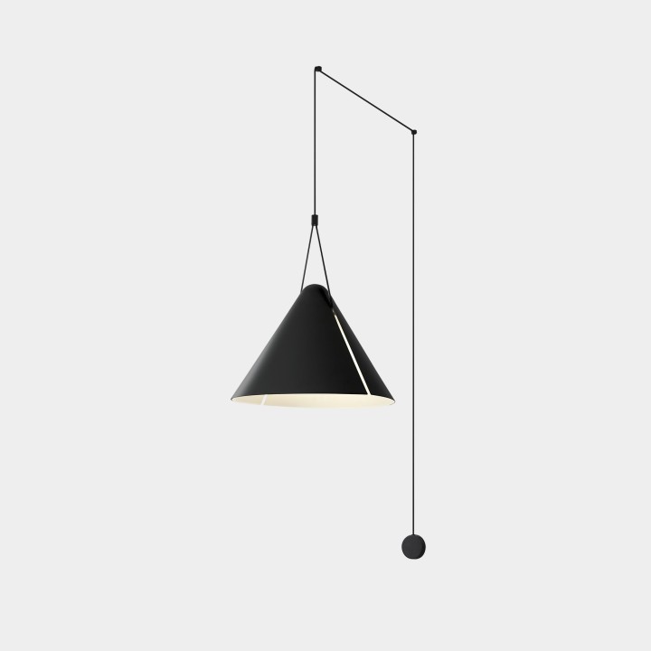 Aplique Super Attic E27 23W Negro Leds C4 05-8348-05-05