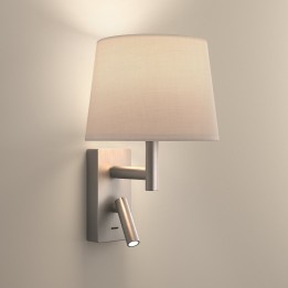 Aplique Metrica Shade Reader E27 LED 602.1W 2700K Níquel satinado 137lm Leds C4 05-8400-81-82