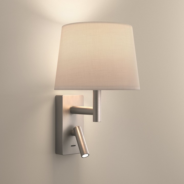 Aplique Metrica Shade Reader E27 LED 602.1W 2700K Níquel satinado 137lm Leds C4 05-8400-81-82