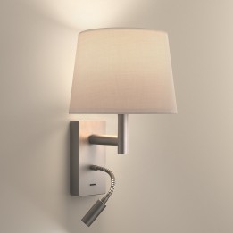 Aplique Metrica Shade Extend Reader E27 LED 602.1W 2700K Níquel satinado 137lm Leds C4 05-8401-81-82