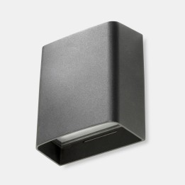 Aplique IP66 Clous 160mm LED 11W Blanco cálido - 3000K ON-OFF Gris urbano 758lm Leds C4 05-9679-Z5-CL