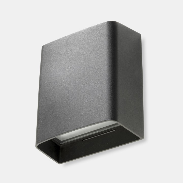 Aplique IP66 Clous 160mm LED 11W Blanco cálido - 3000K ON-OFF Gris urbano 758lm Leds C4 05-9679-Z5-CL