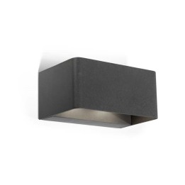 Aplique IP65 Wilson Rectangular LED 18W Blanco cálido - 3000K ON-OFF Gris urbano 916lm Leds C4 05-9684-Z5-CL